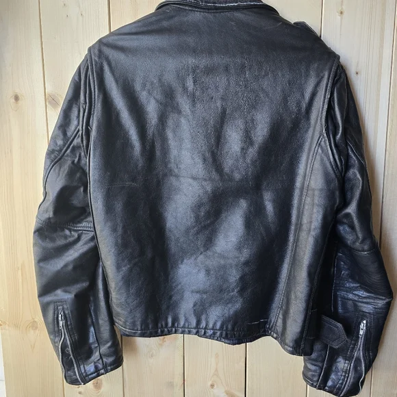 Vintage Golden Boy Leather Jacket 80s-90s Punk Mens - Picture 14 of 16